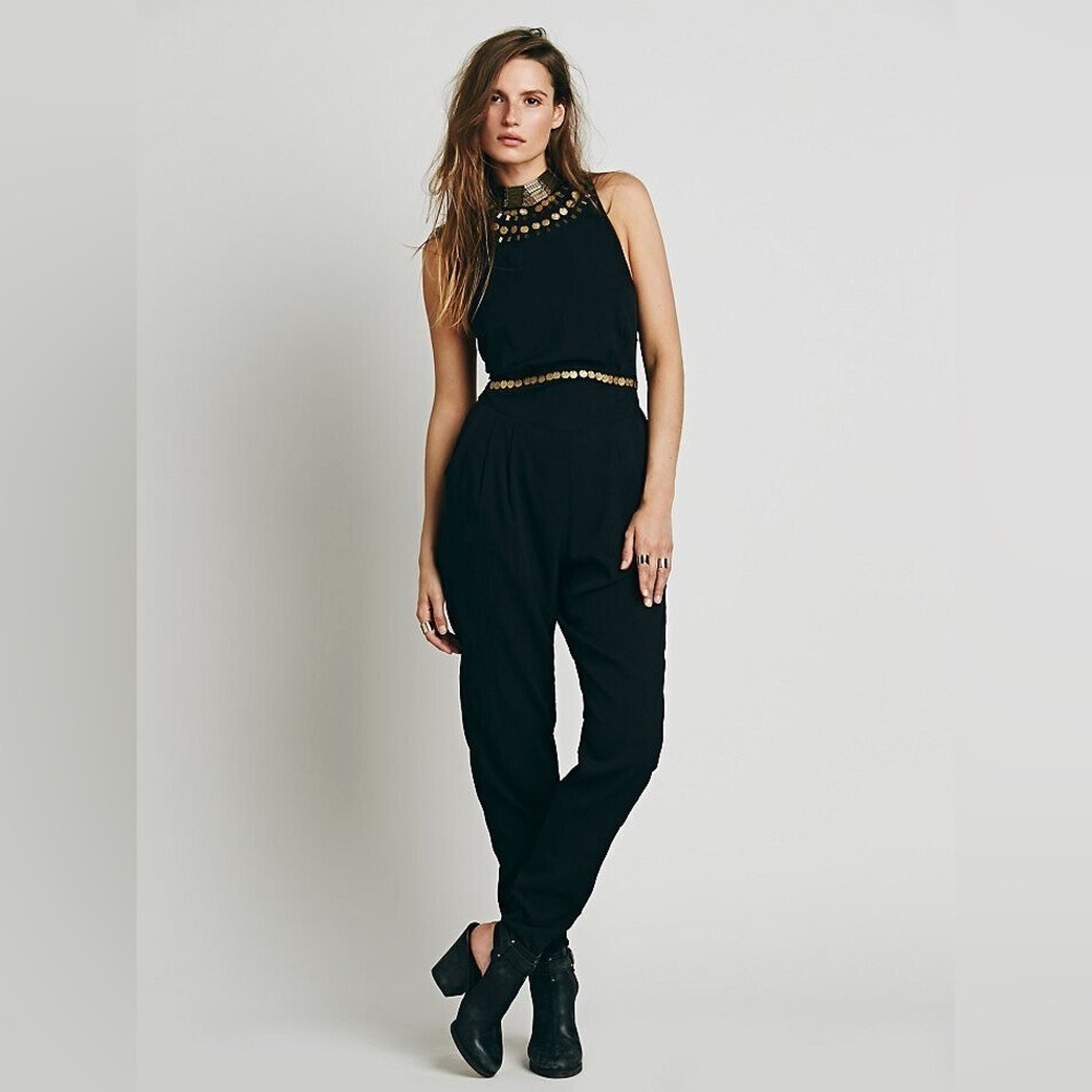 Free people Embellished Catsuit Jumpsuit Size 6 $198 NEW